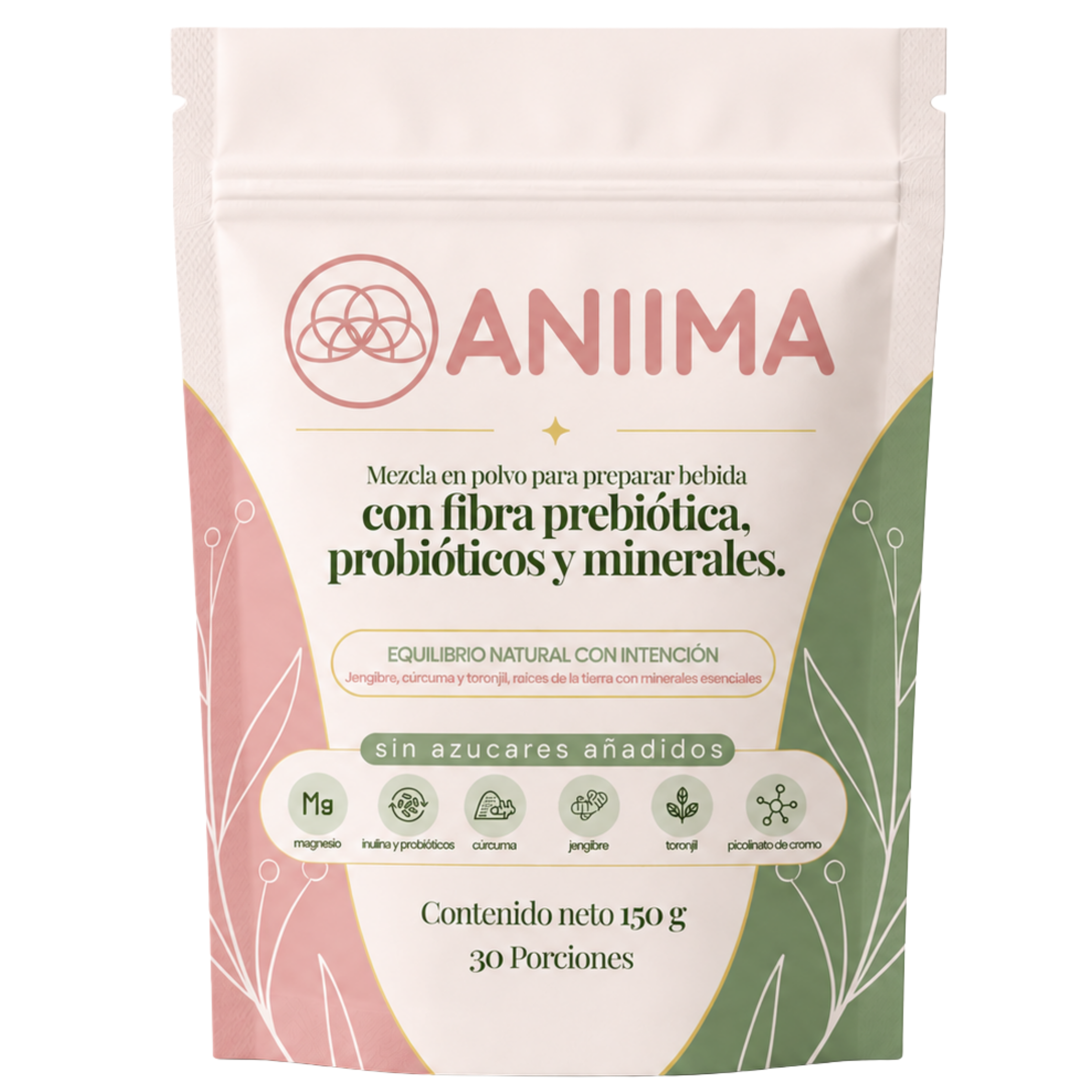 Bebida con probióticos y prebióticos